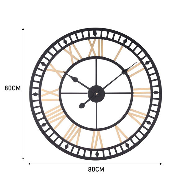 17 Stories Byrle 80cm Silent Wall Clock Wayfair.co.uk